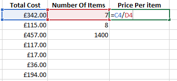 excel formulas
